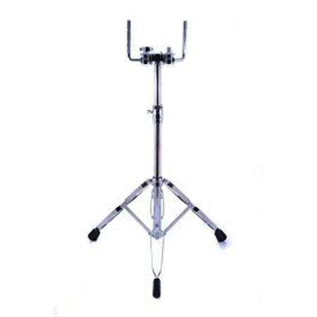 DRUM WORKS FURNITURE Heavy Duty Double Tom Stand, Air Lift, Chrome DWCP9900AL